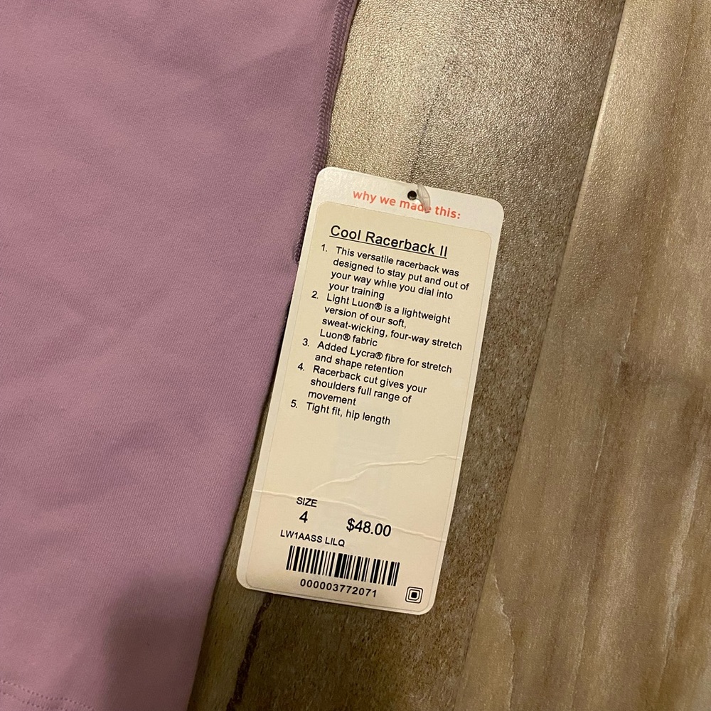 COPY - NWT LULULEMON Racerback Tank - Picture 3 of 3
